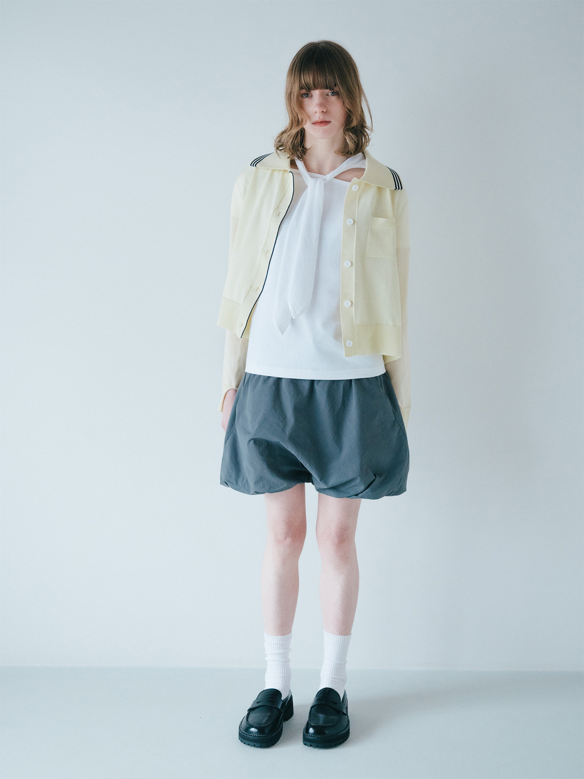 sheer knit polo cardigan 詳細画像 ivory 5