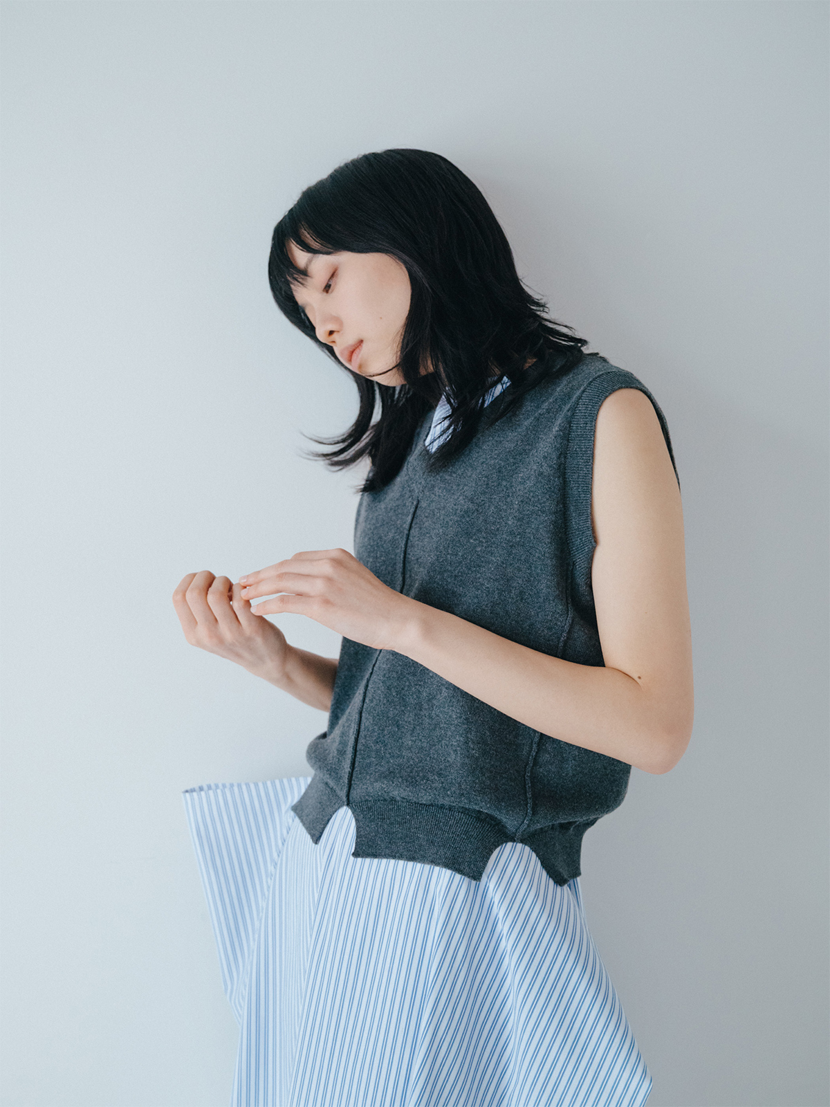 notch notch vest 詳細画像 gray 2