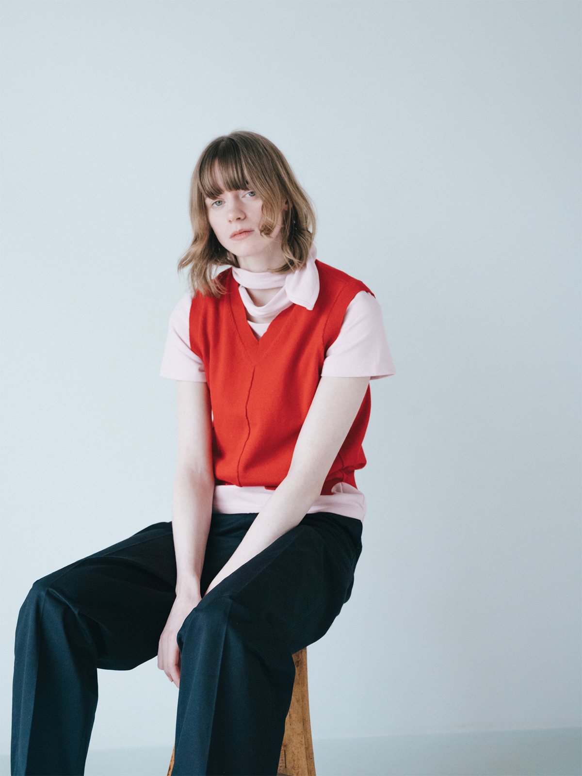 notch notch vest 詳細画像 red 1