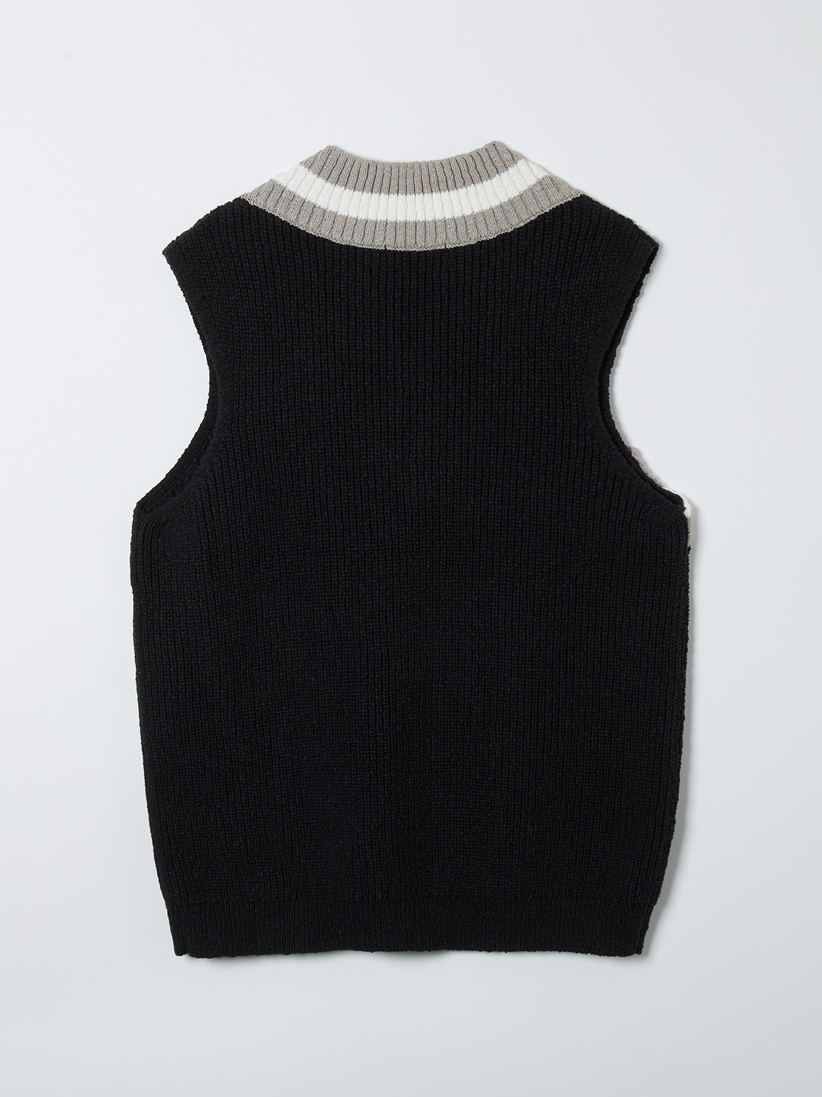 crossing knit vest 詳細画像 black 2