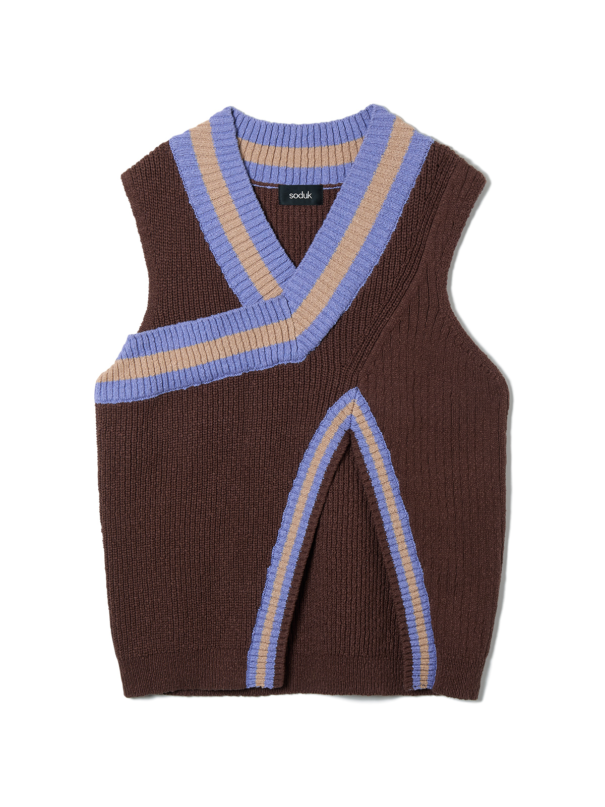 crossing knit vest 詳細画像 brown 1