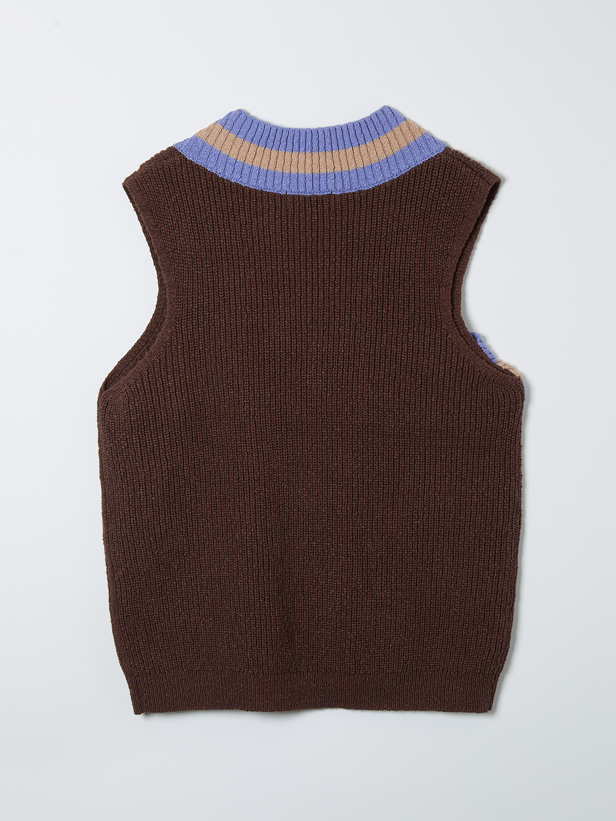 crossing knit vest 詳細画像 brown 2