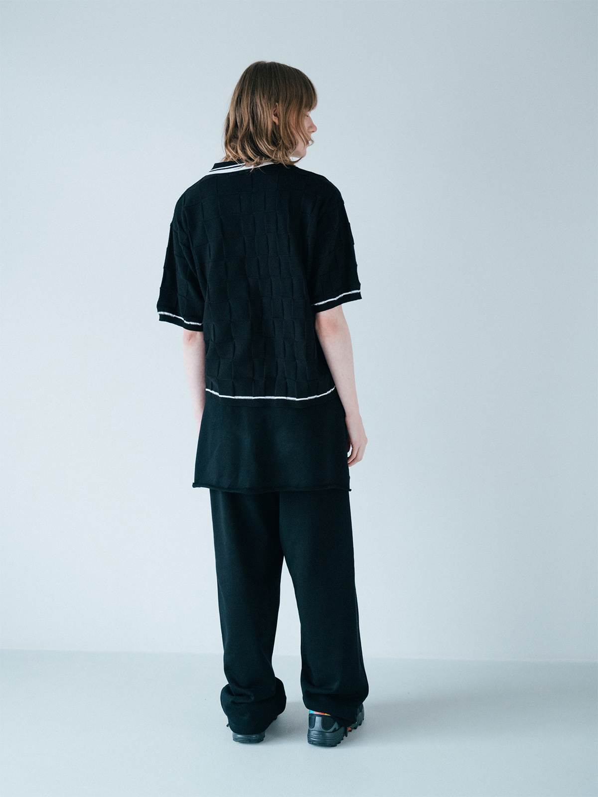 dog and cat bawling zip knit 詳細画像 black 3