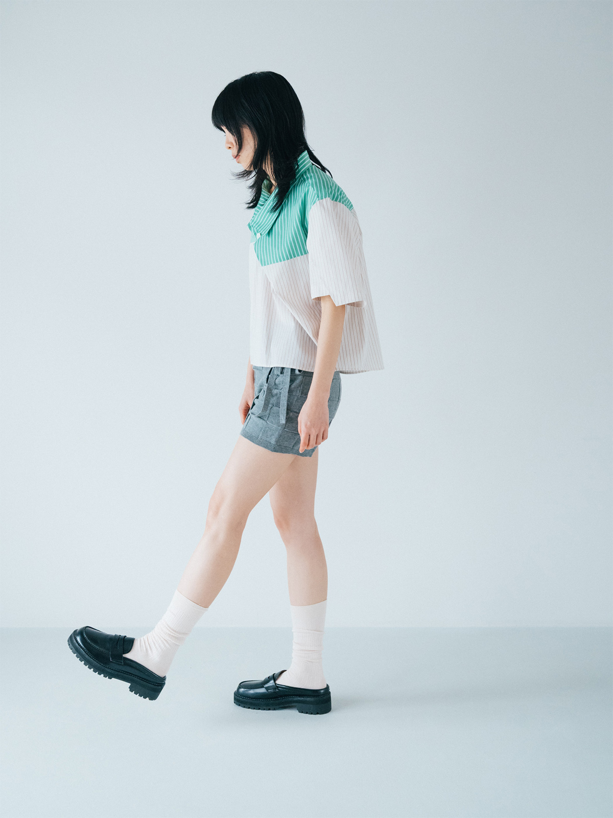 wrapping knit shorts 詳細画像 gray 3