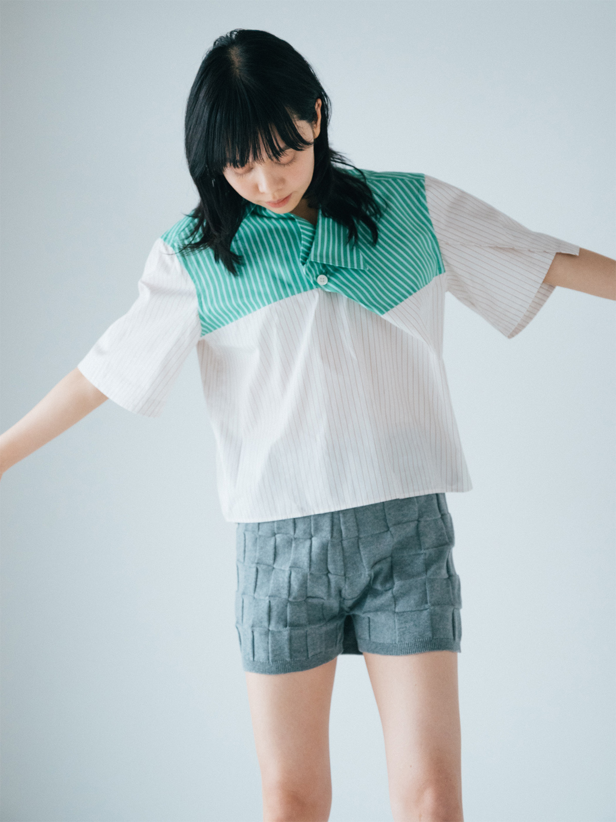 wrapping knit shorts 詳細画像 gray 4