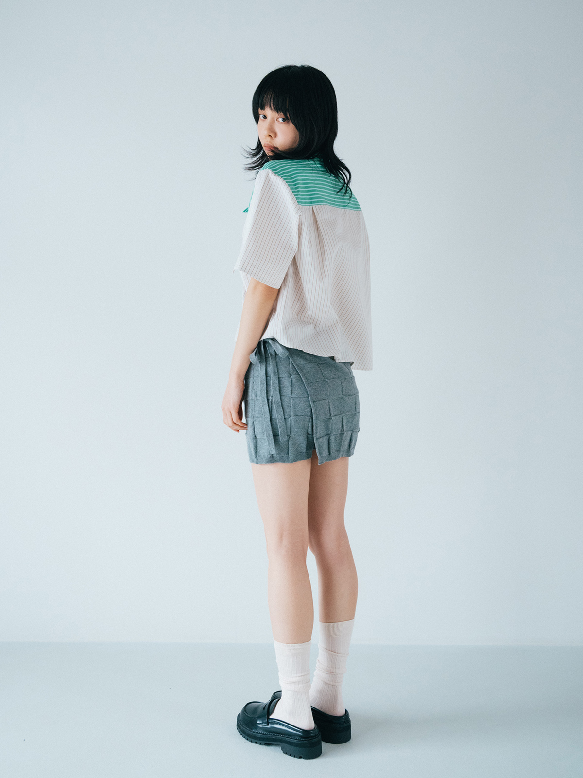 wrapping knit shorts 詳細画像 gray 5