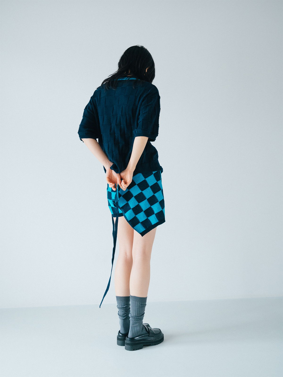 wrapping knit shorts 詳細画像 navy 4