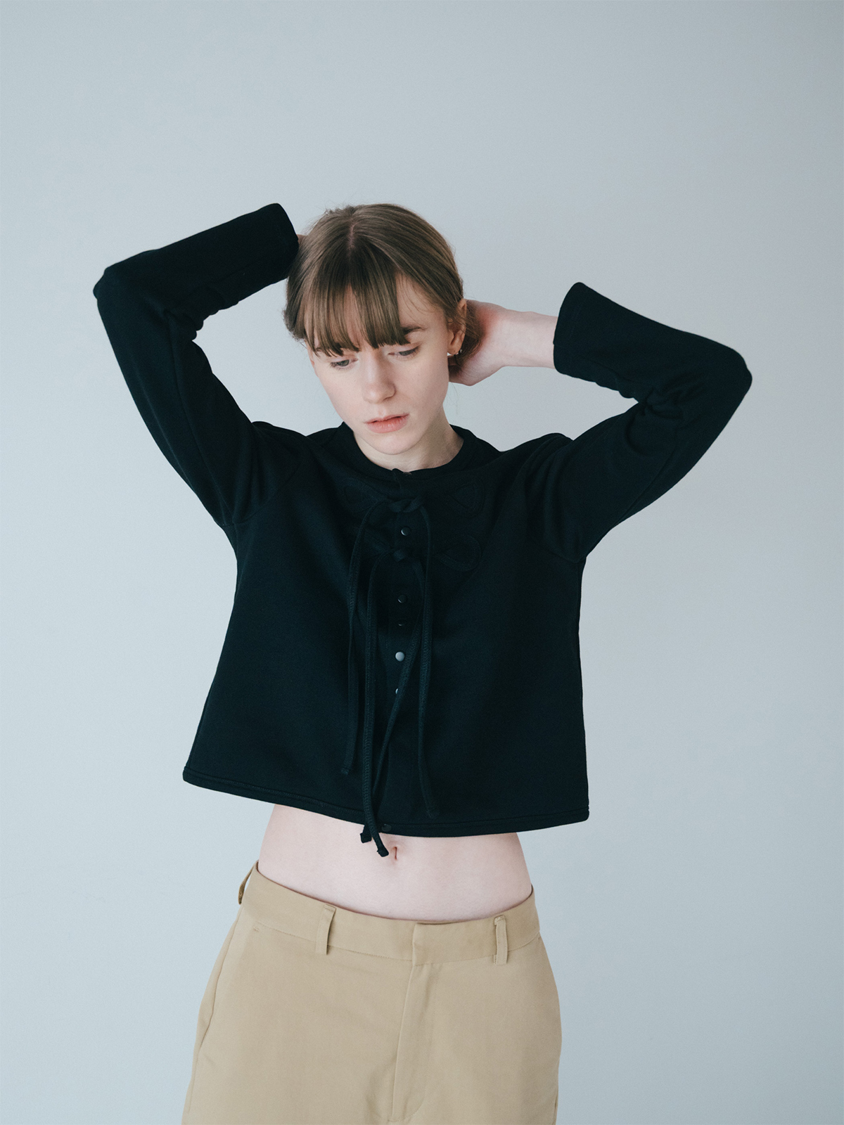 ribbon cardigan 詳細画像 black 3