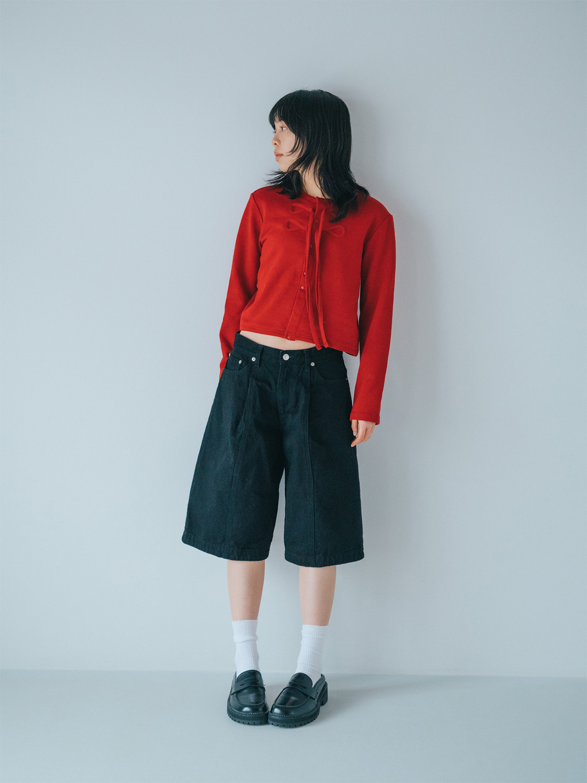 ribbon cardigan 詳細画像 red 4