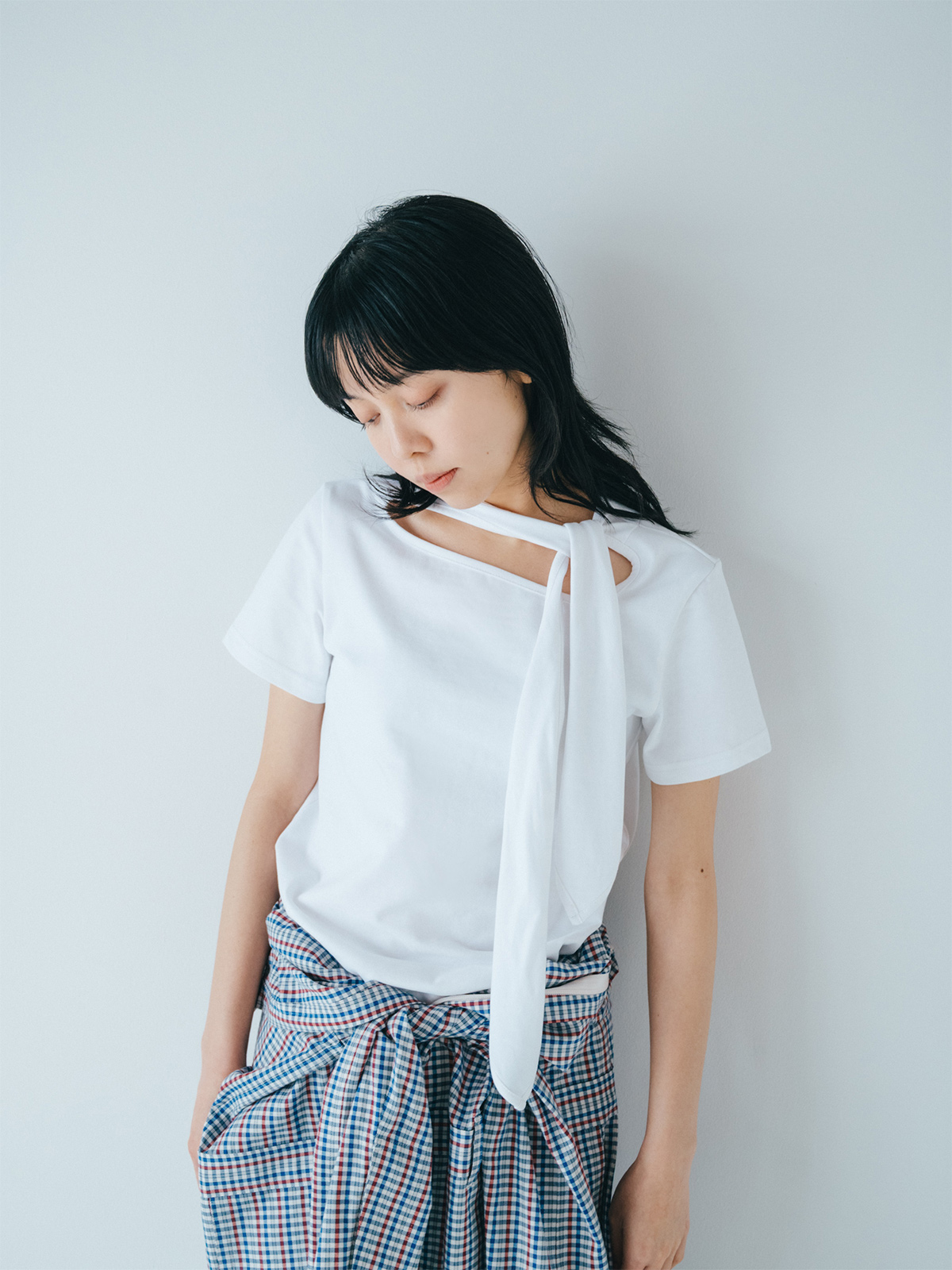 ribbon t-shirt 詳細画像 white 3