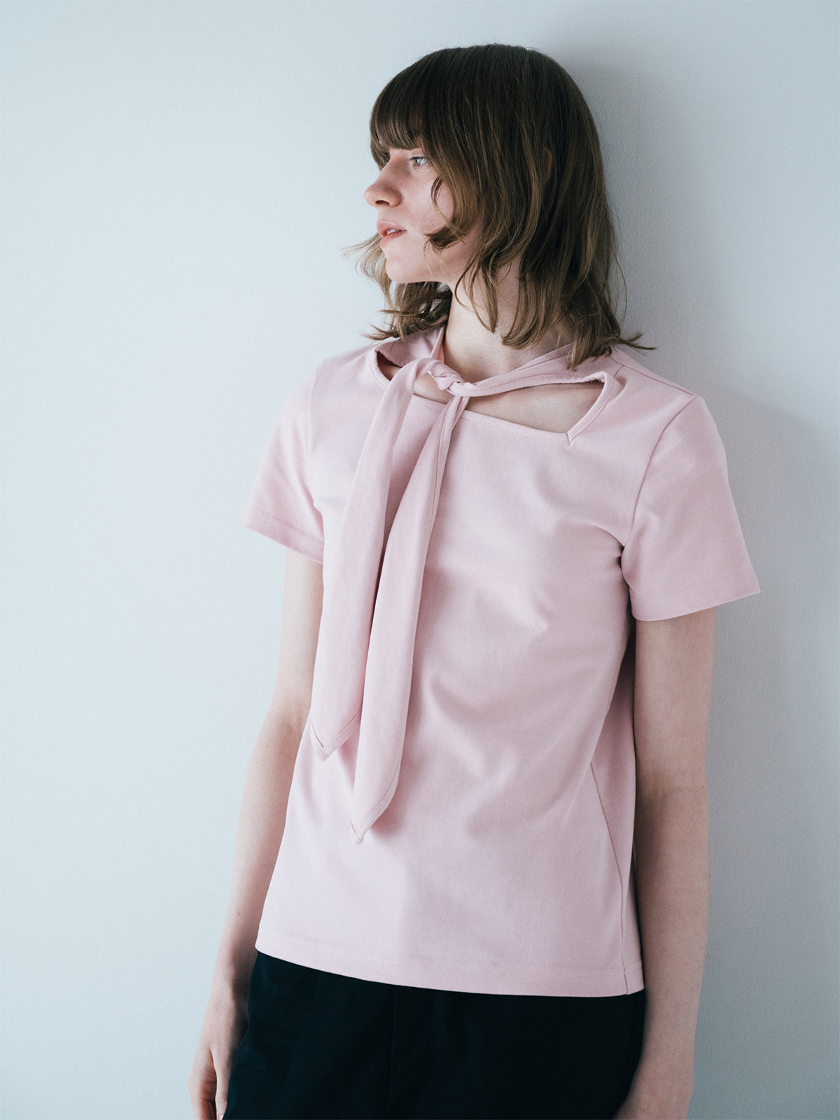 ribbon t-shirt 詳細画像 pink 2