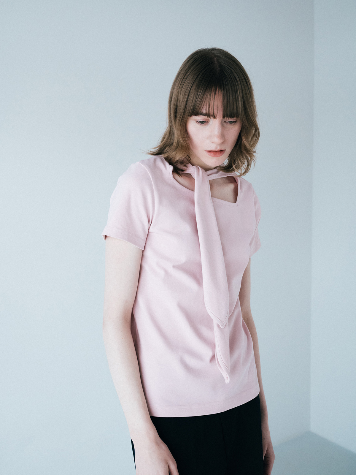 ribbon t-shirt 詳細画像 pink 3