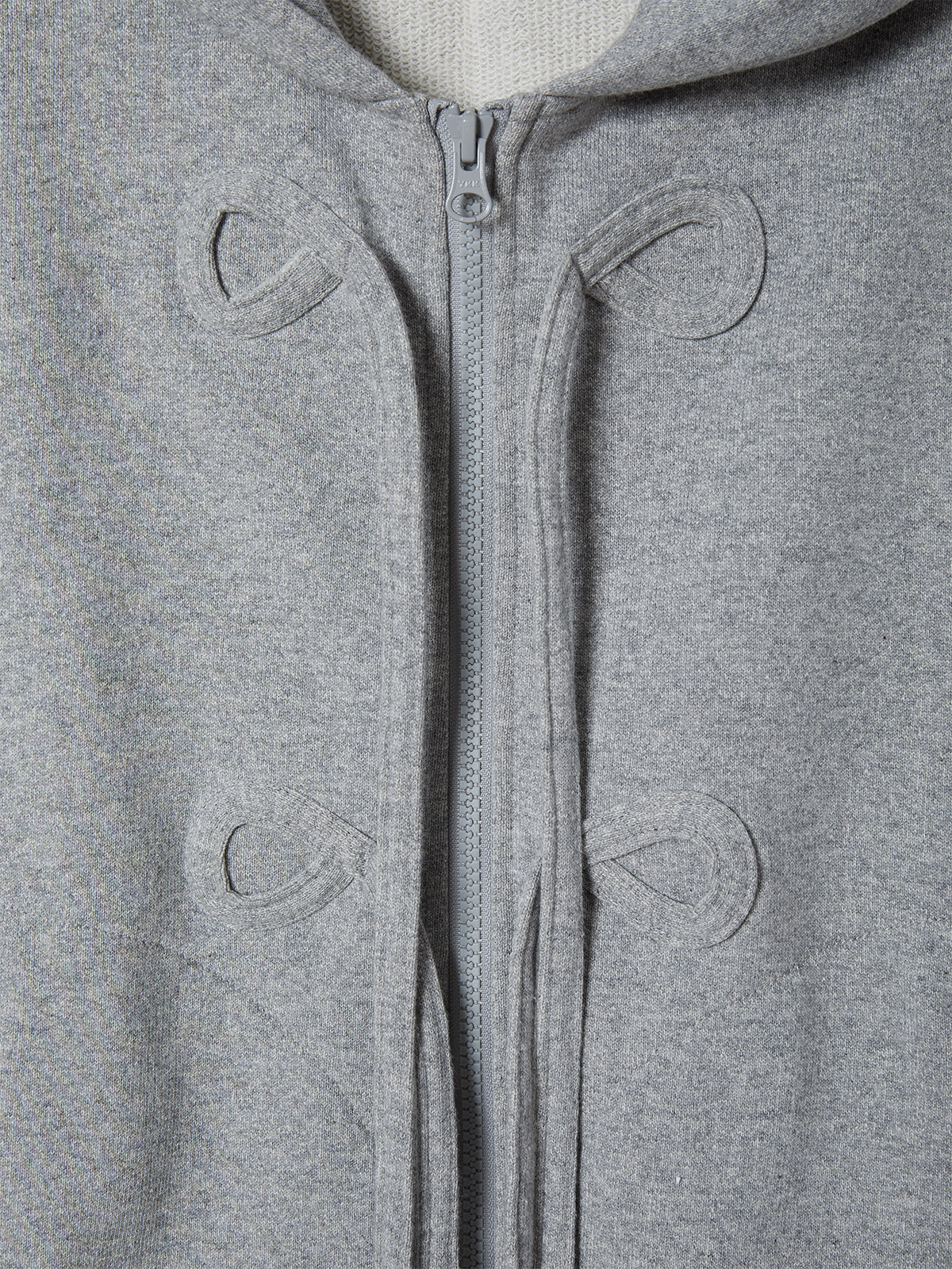 ribbon zip hoodie 詳細画像 gray 3
