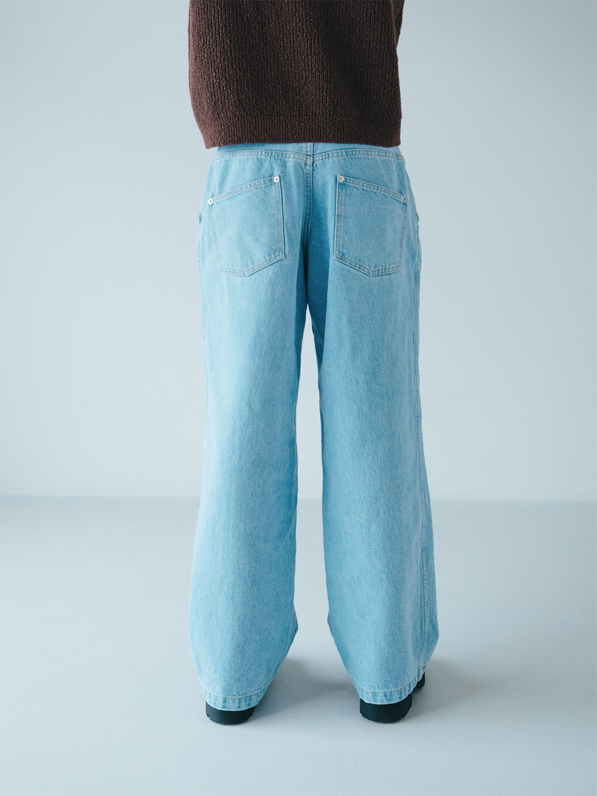 center seam denim trousers 詳細画像 blue 5