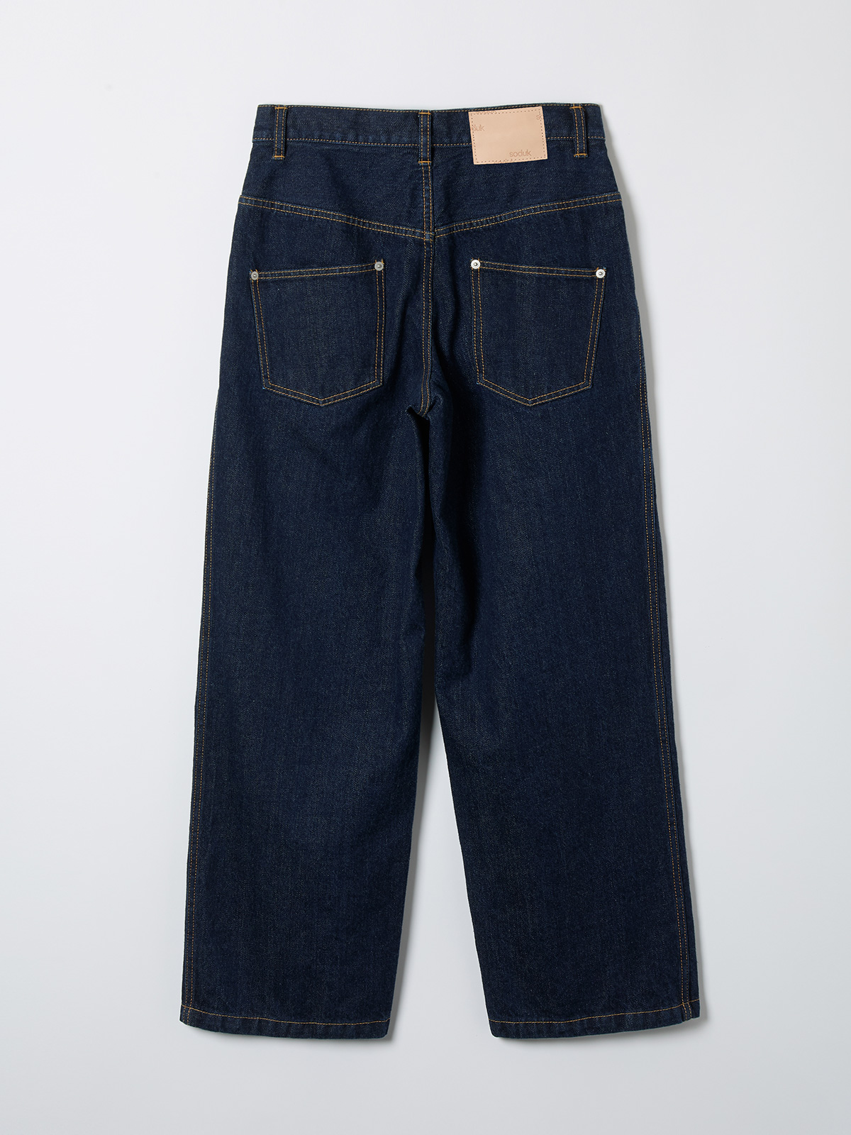 center seam denim trousers 詳細画像 indigo 2