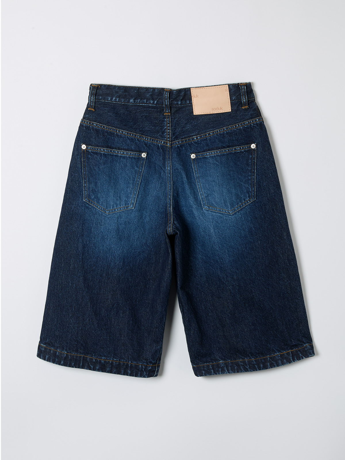 vintage denim short trousers 詳細画像 indigo 2