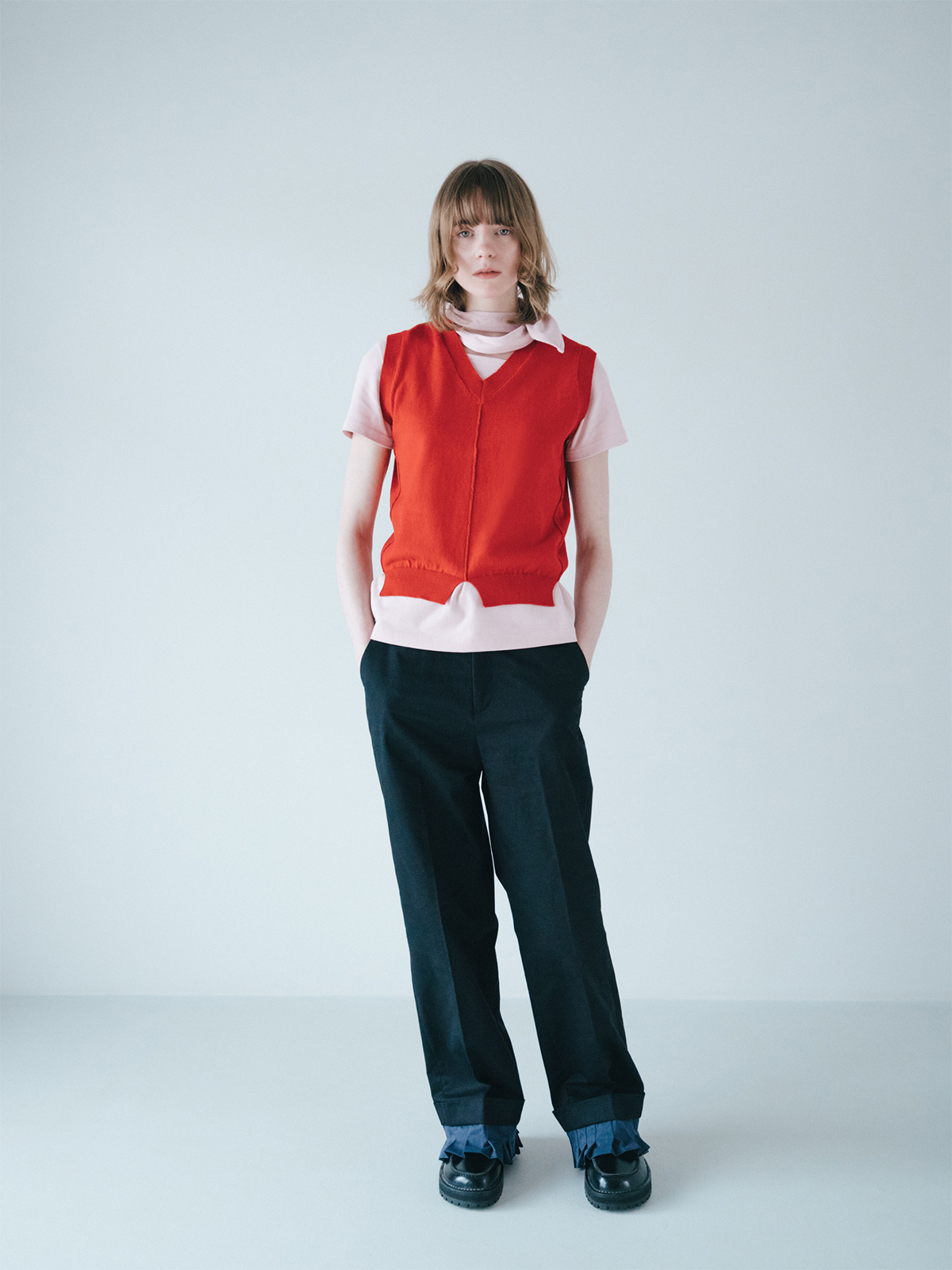 ruffle trousers 詳細画像 black 1