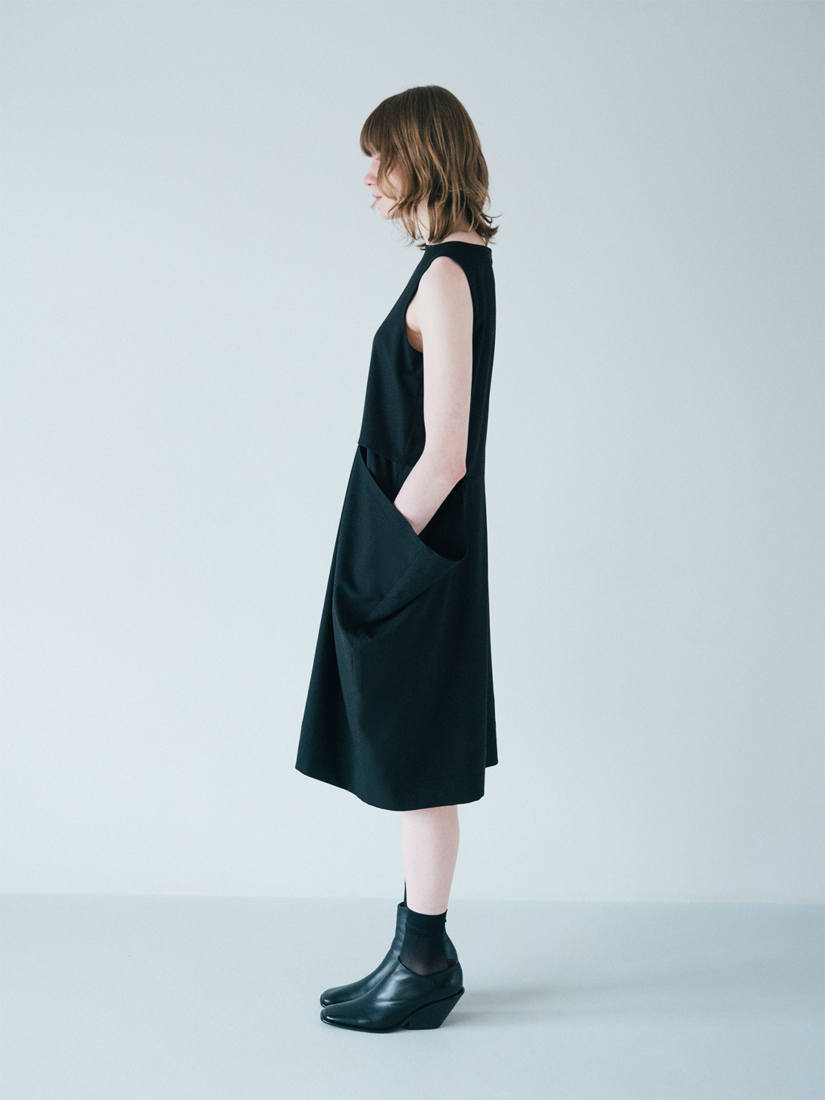 balloon shirt dress 詳細画像 black 4