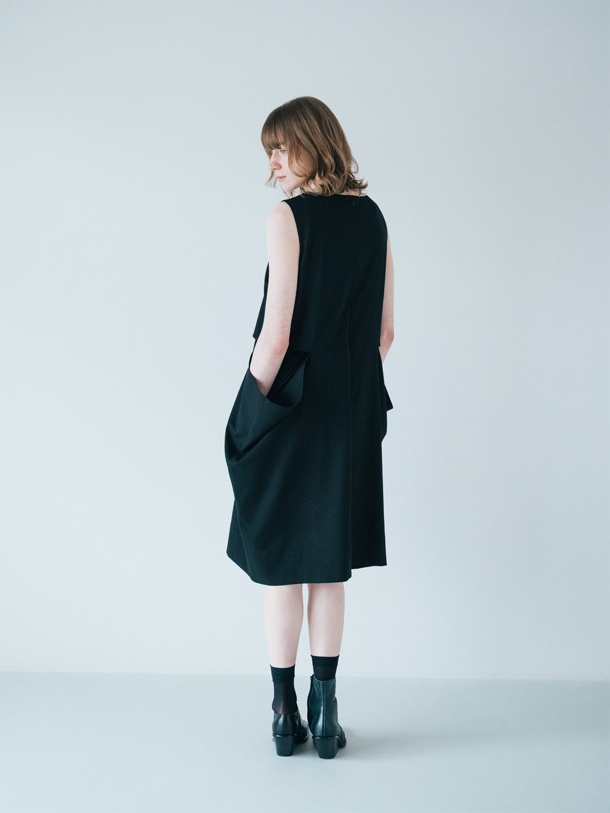 balloon shirt dress 詳細画像 black 5