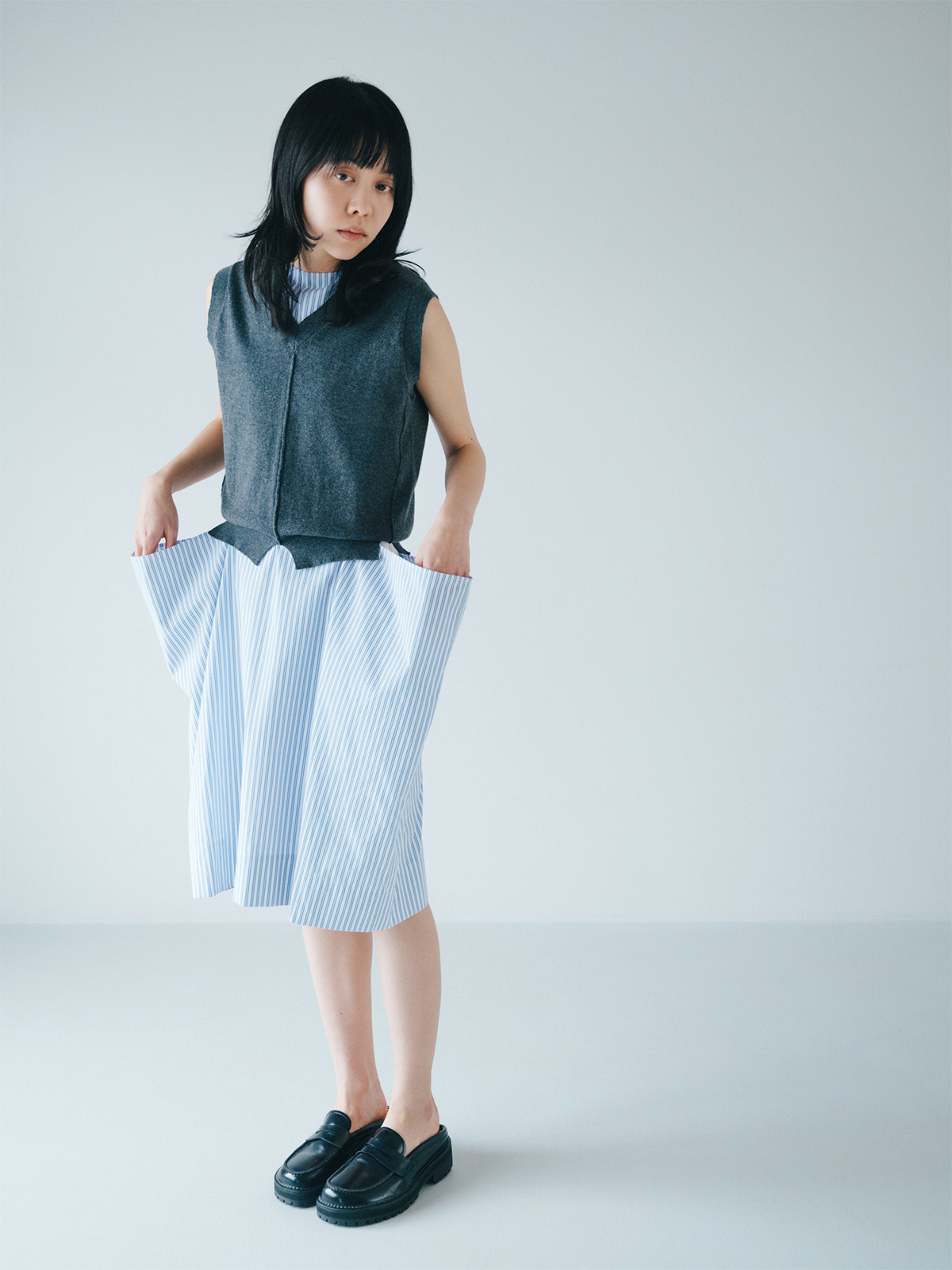 balloon shirt dress 詳細画像 blue 1