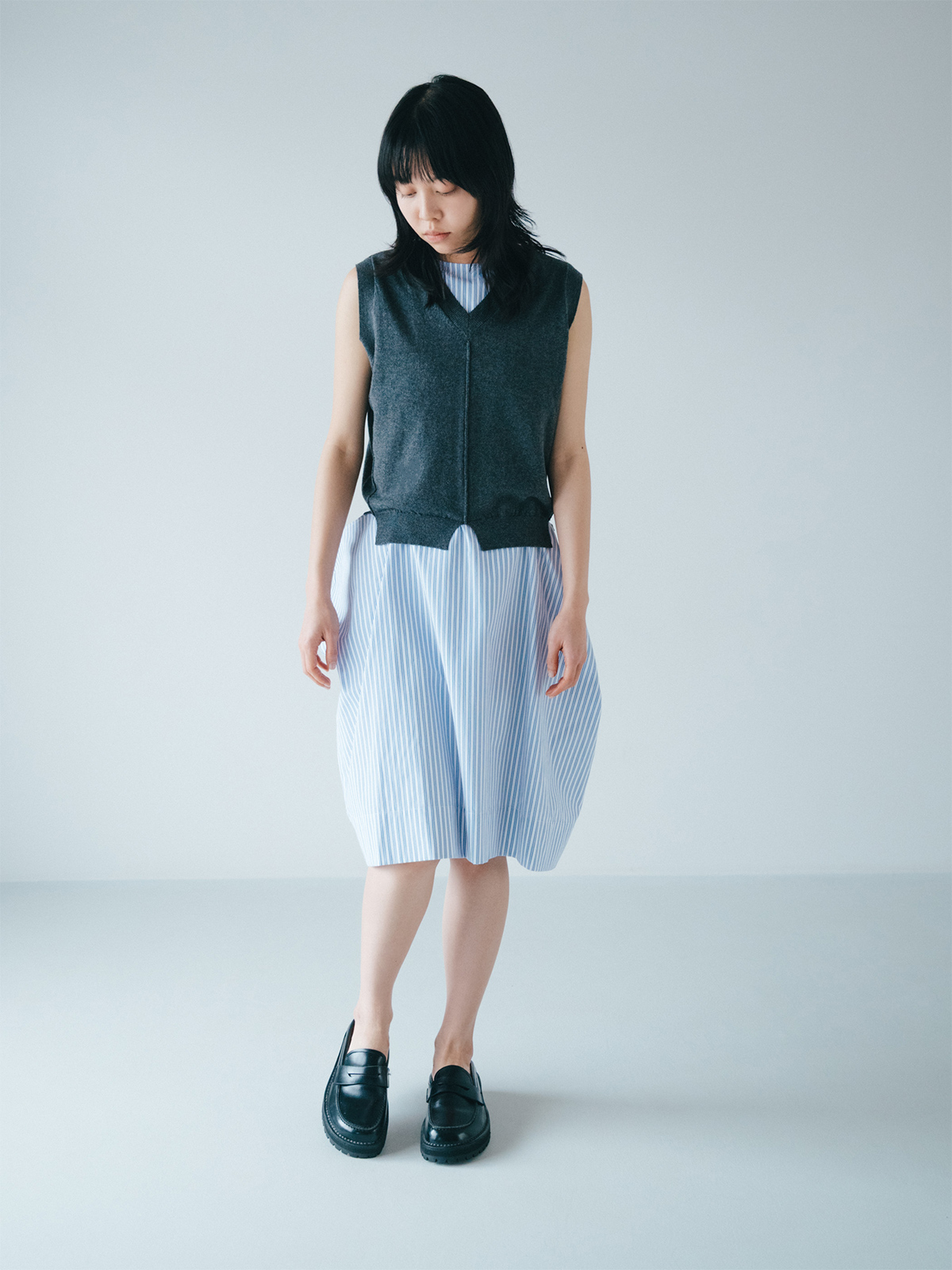 balloon shirt dress 詳細画像 blue 3