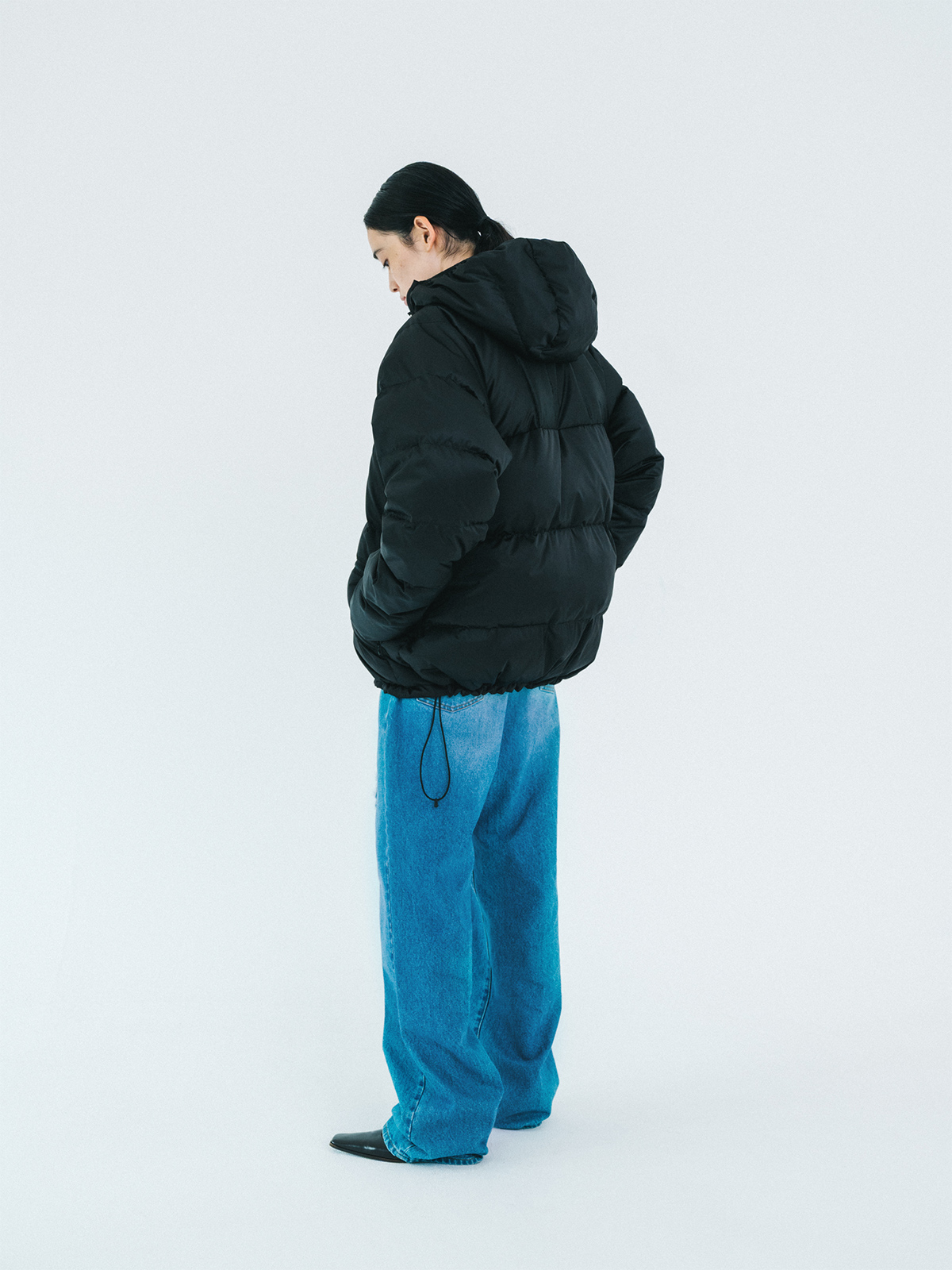 double zip down jacket 詳細画像 black 4