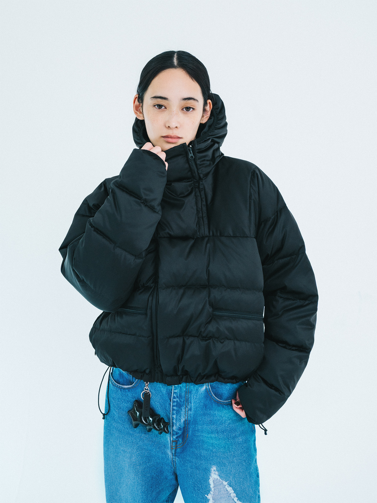 double zip down jacket