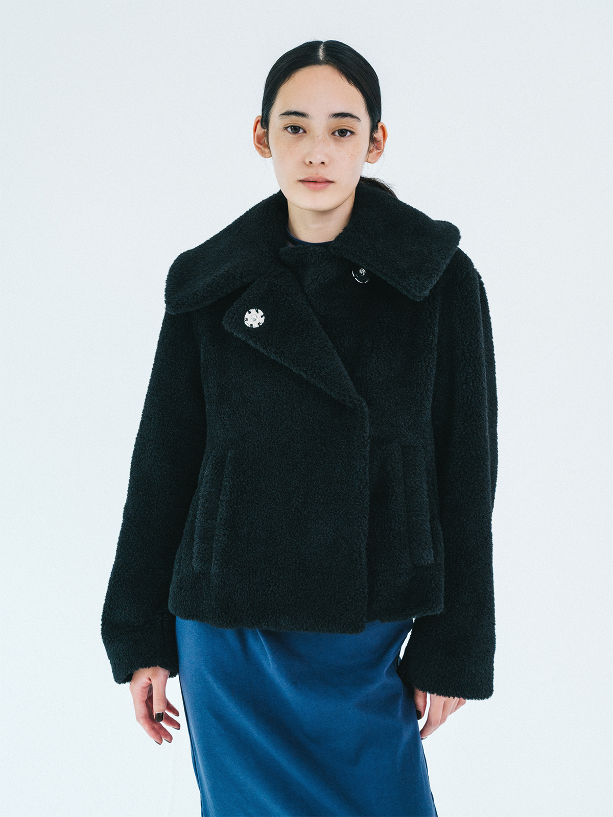 panel boa jacket 詳細画像 black 2