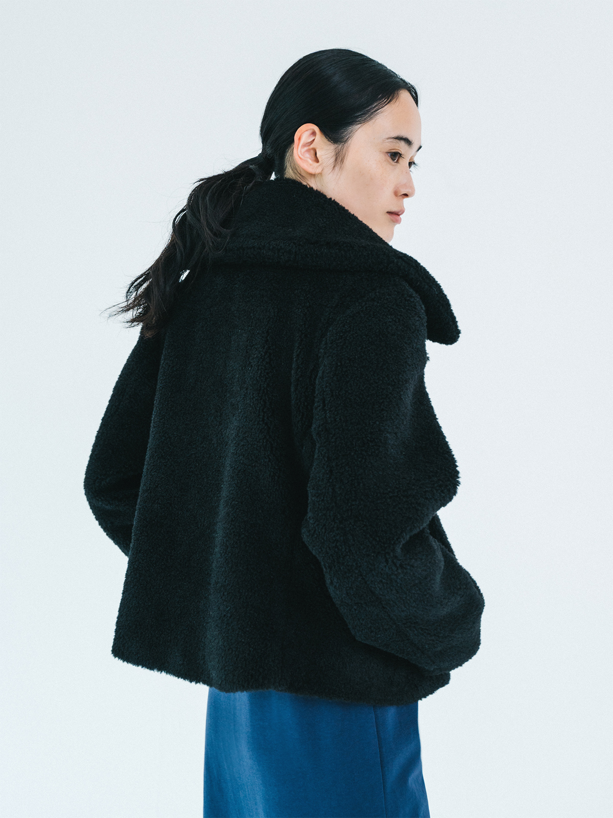 panel boa jacket 詳細画像 black 3
