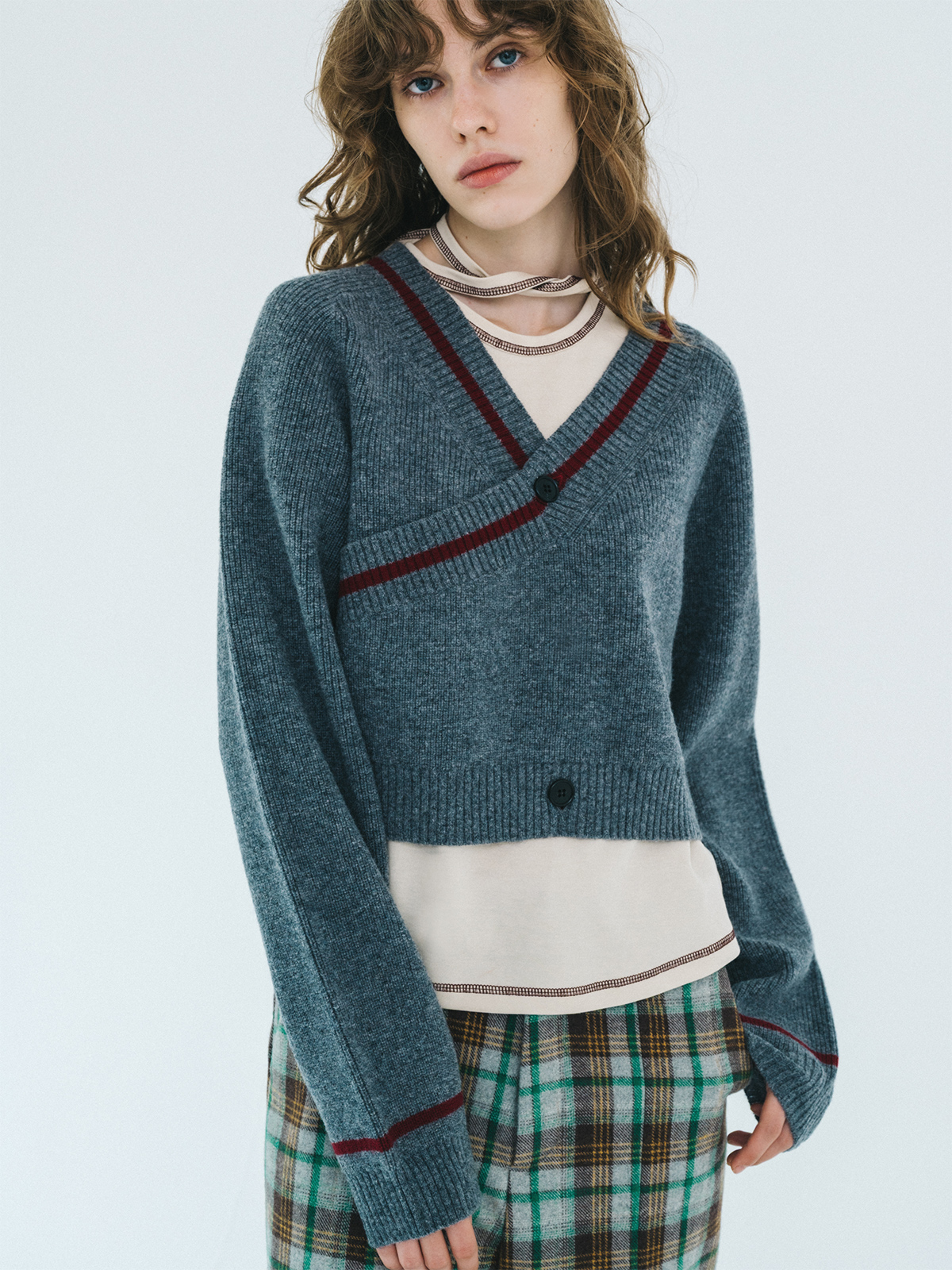 crossing knit cardigan