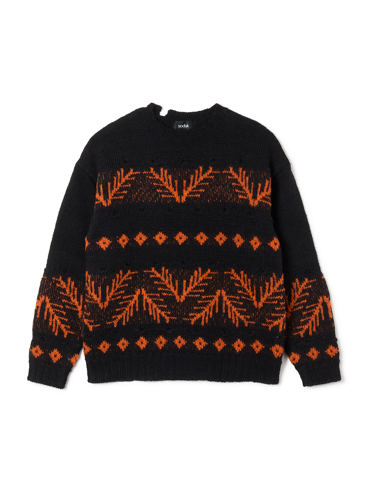 holes everywhere knit top