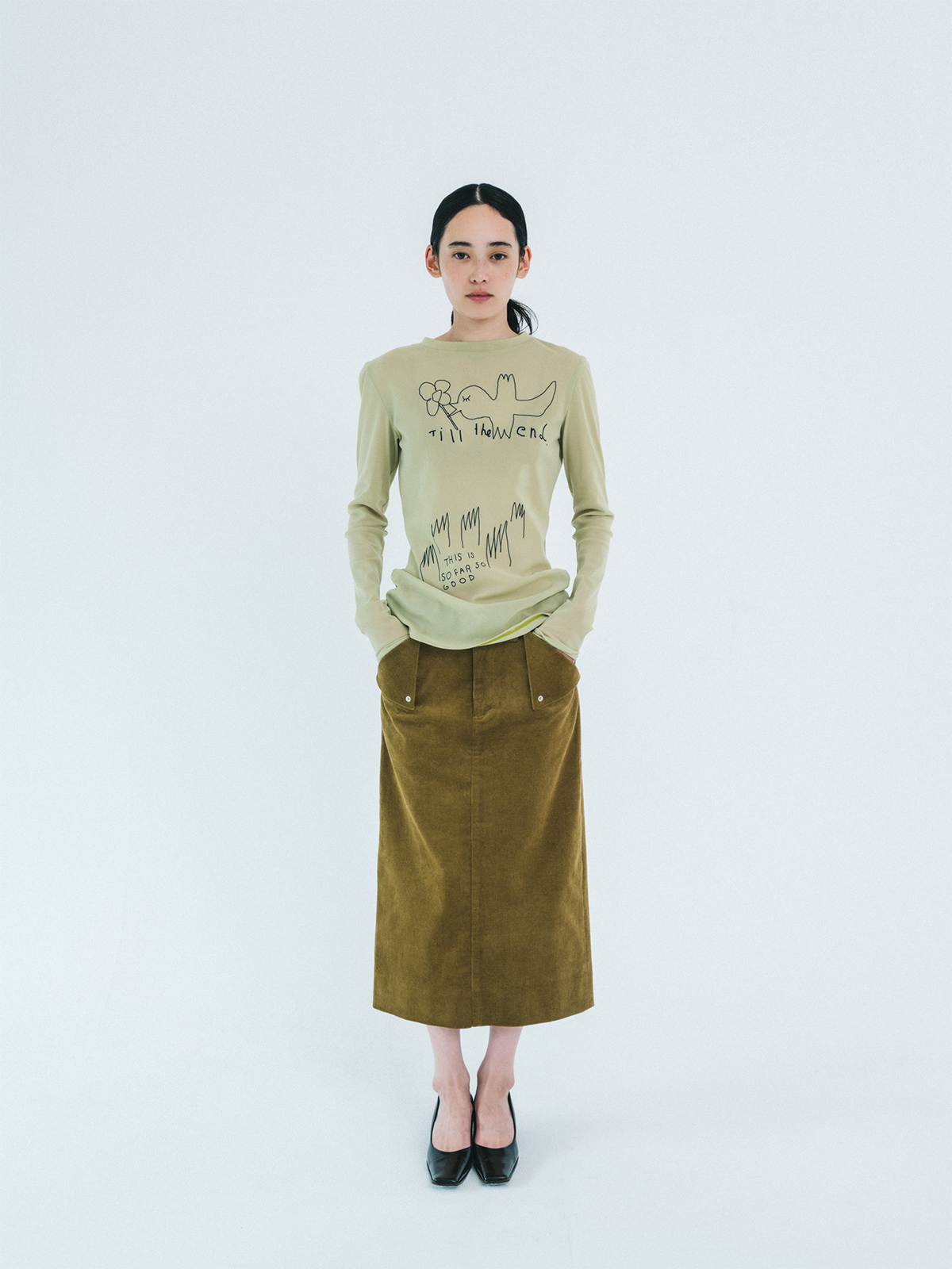little bird mesh t-shirt 詳細画像 green 2