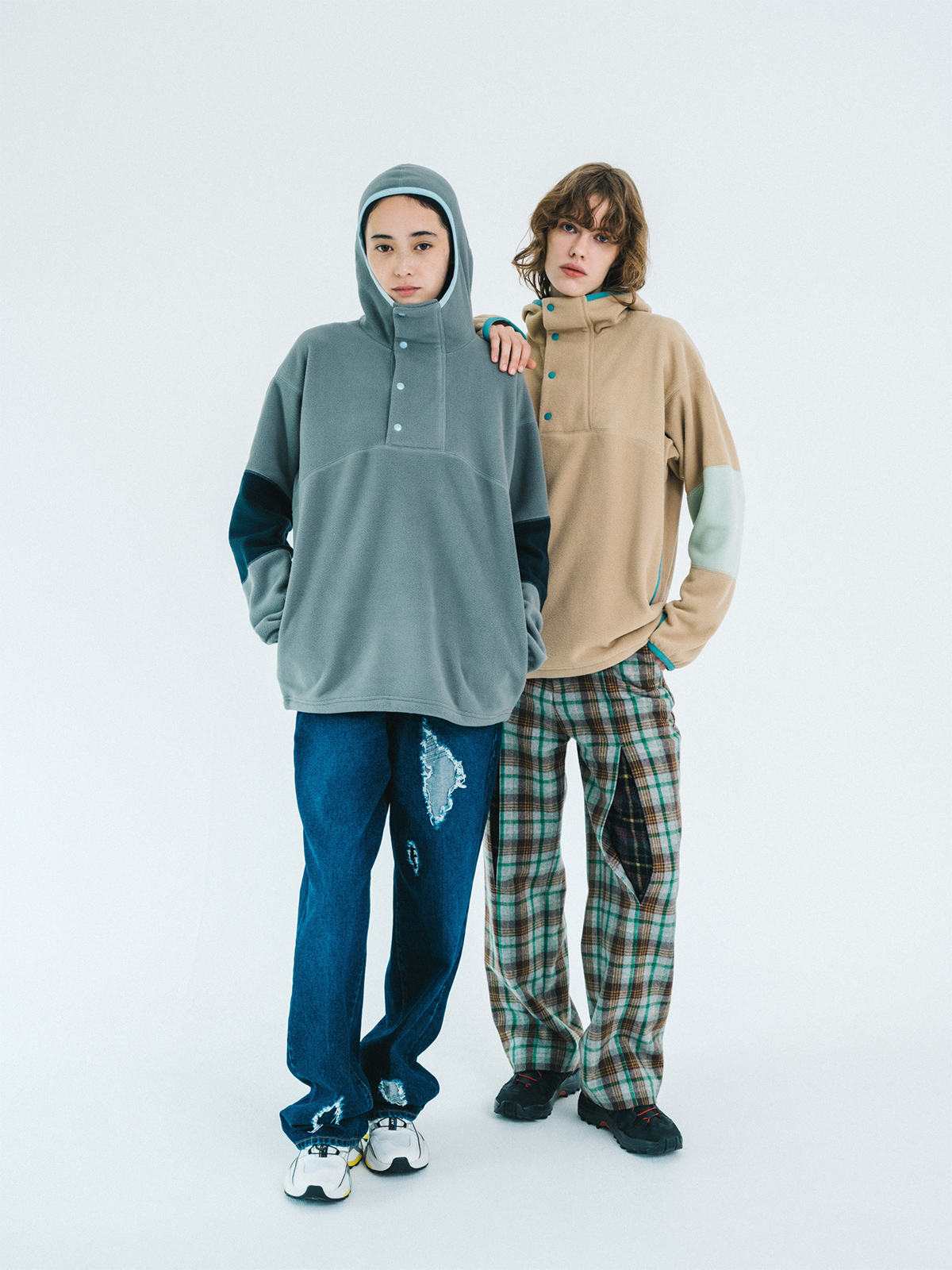 light fleece hoodie 詳細画像 gray 3