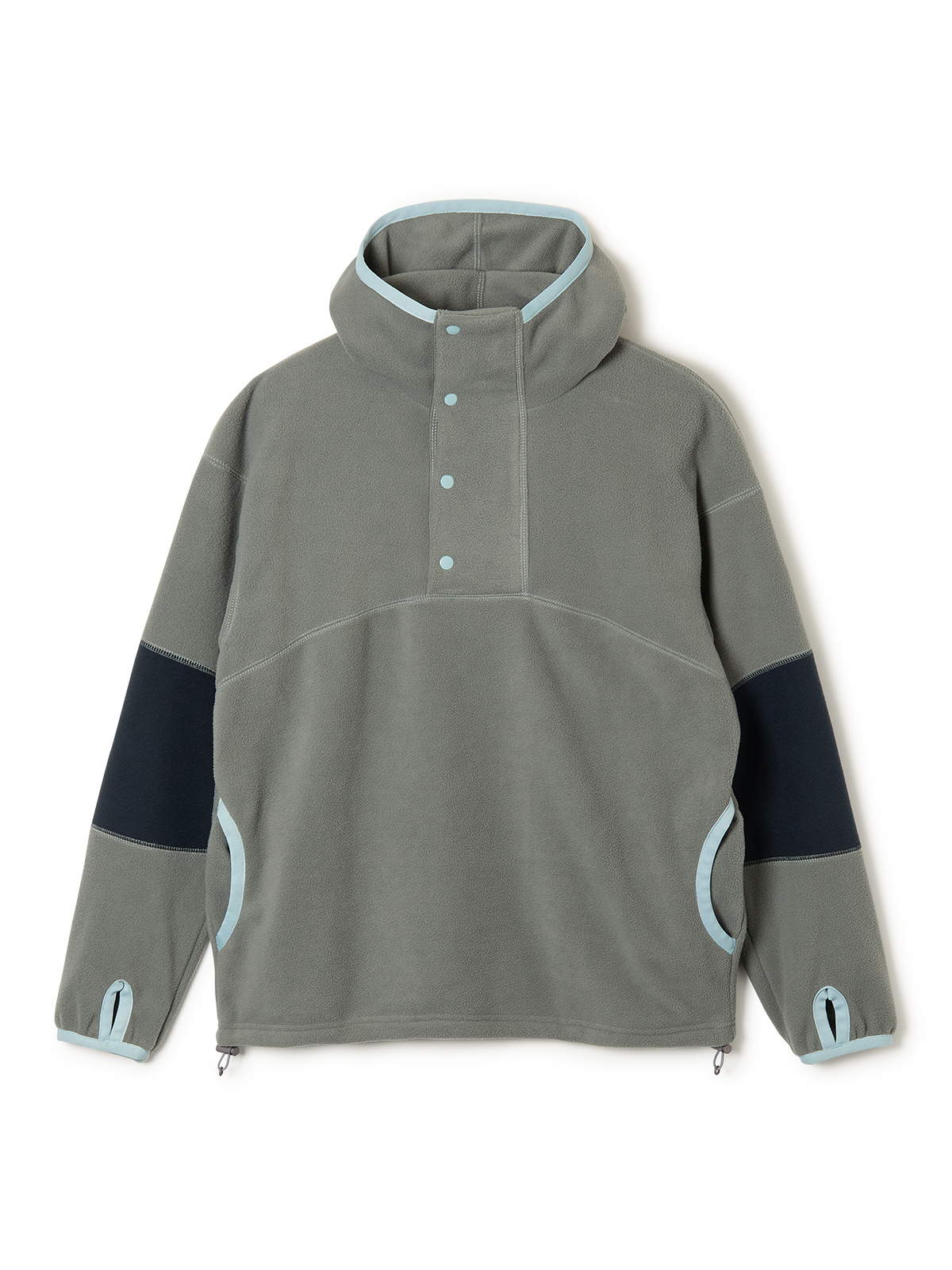 light fleece hoodie 詳細画像 gray 1