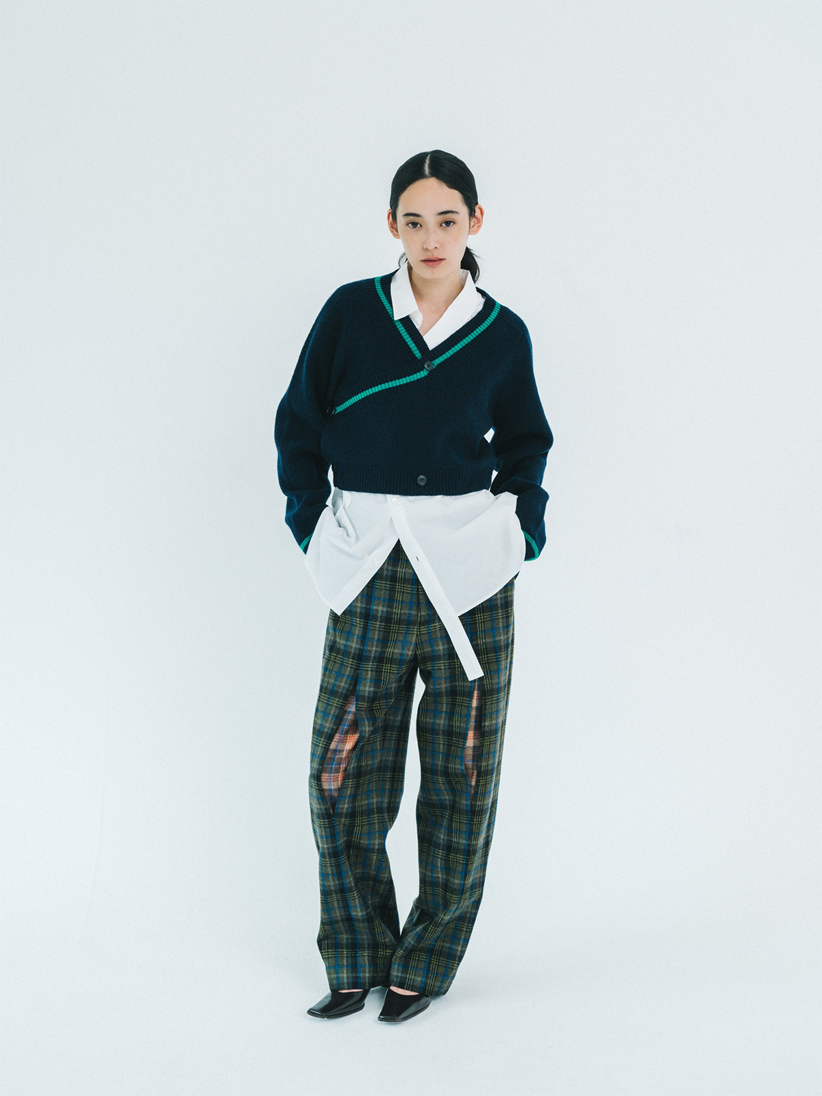 &ldquo;on the knee&rdquo; easy trousers 詳細画像 charcoal gray 2