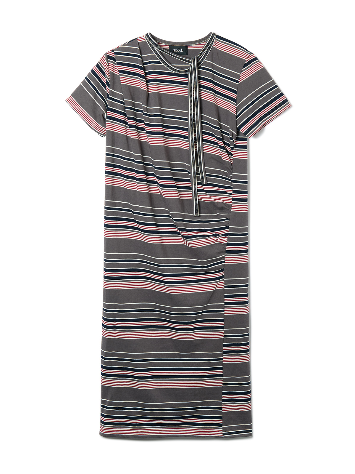 twisted ribbon tie dress