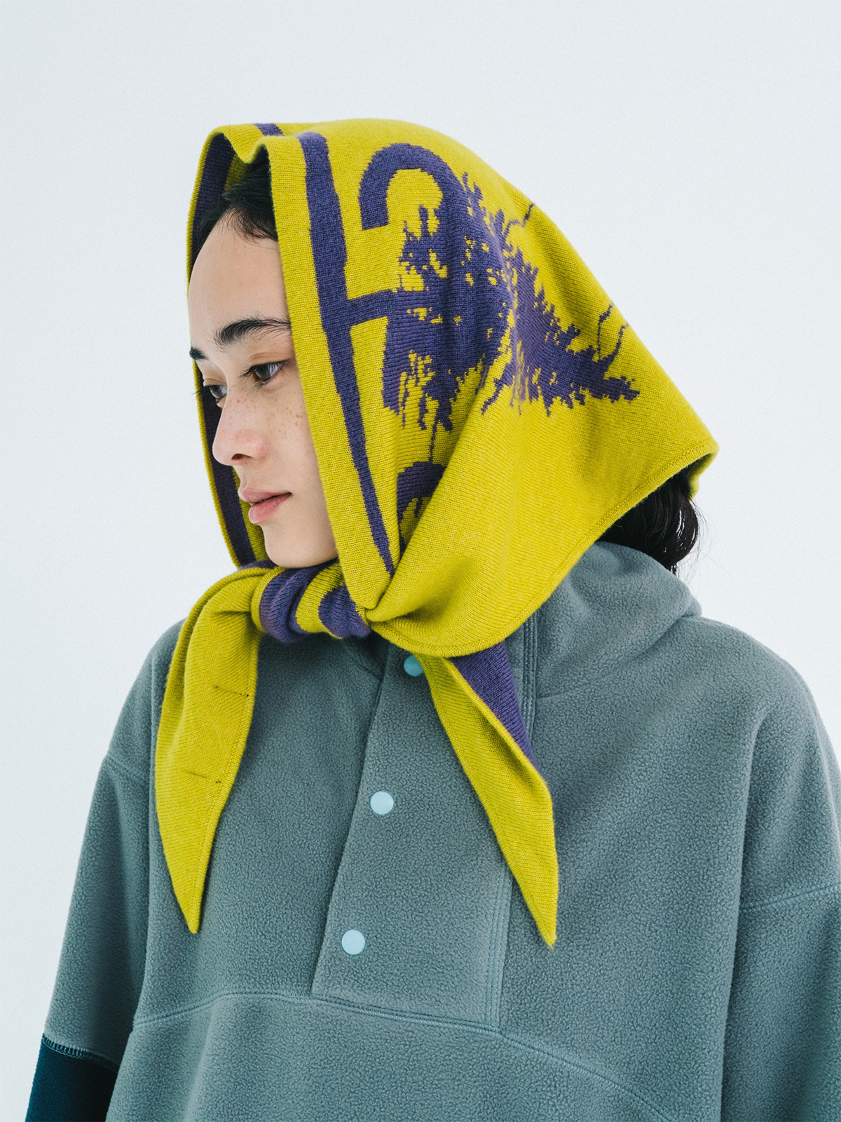 climb club knit scarf 詳細画像 yellow 2