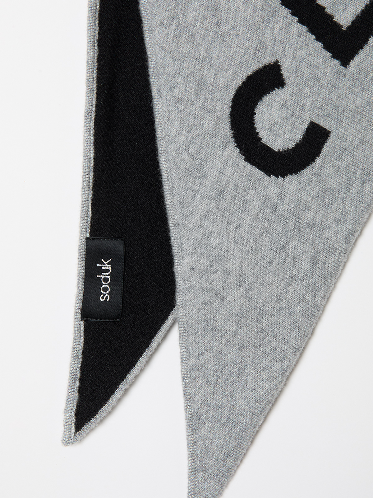 climb club knit scarf 詳細画像 gray 4