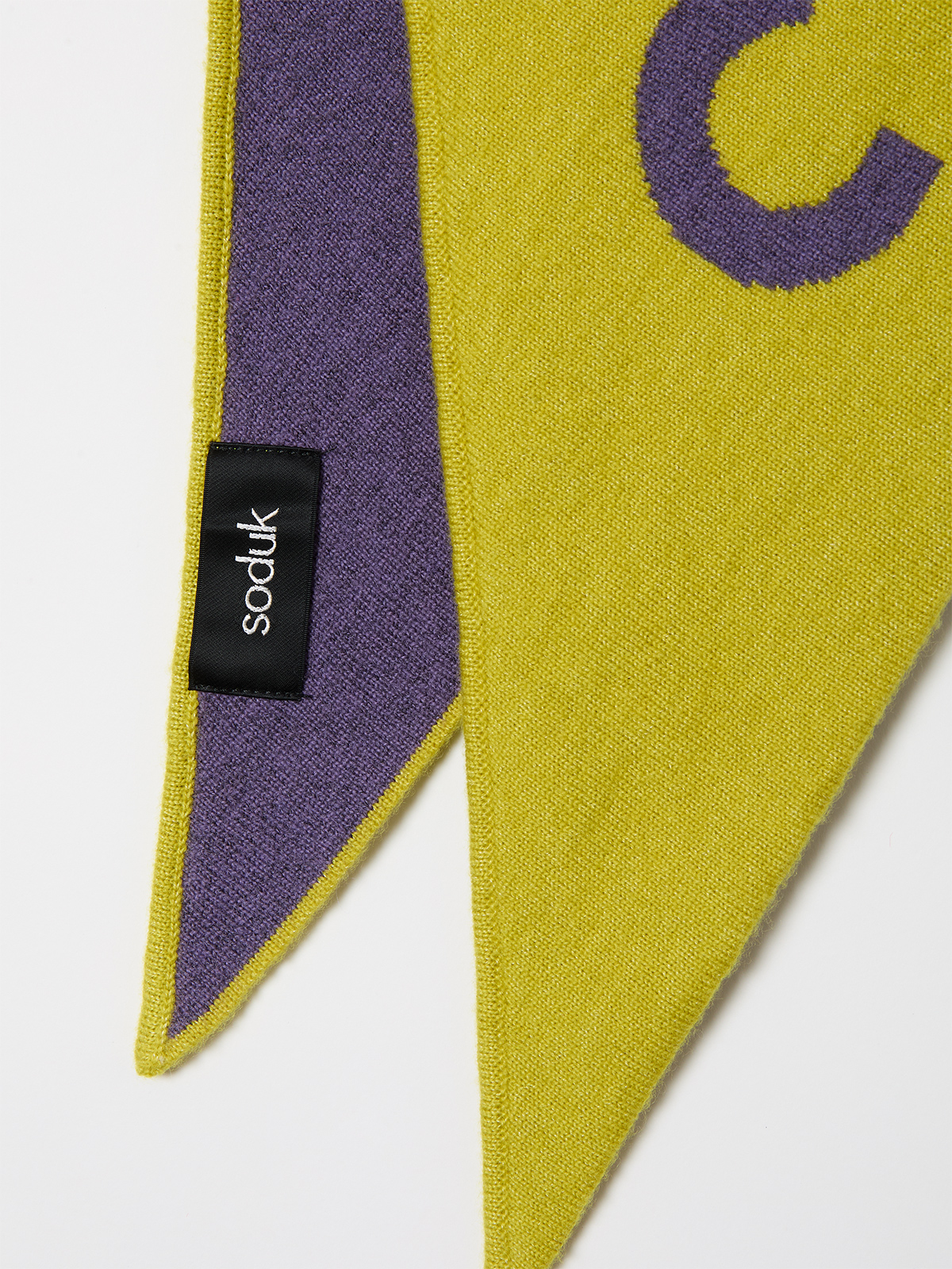 climb club knit scarf 詳細画像 yellow 4